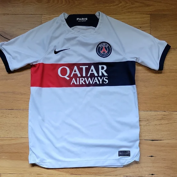 Nike PSG Paris Saint-Germain White Soccer Jersey Size Medium - Picture 1 of 10